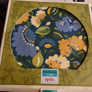 Spode Kim Parker Blue and Yellow Floral Plate Chicory Hymn ..